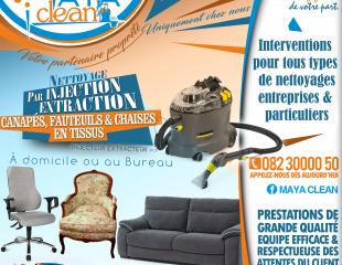 NETTOYAGE des chaises, fauteuils et canapés en tissus.