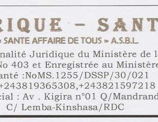 AFRIQUE SANTE asbl LES COORDONNATEURS PROVINCIAUX