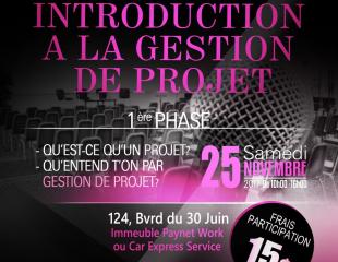 FORMATION SUR LA GESTION DES PROJETS (1ere Phase)