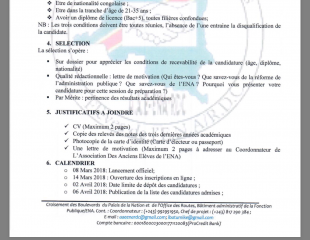 ouverture de la campagne de pré-sélection à la préparation au concours d’accès à l’Ecole Nationale d’Administration de RDC réservée aux jeunes femmes licenciées