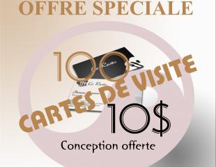 100 CARTES DE VISITE 10$