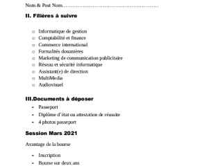 bourses d'etudes