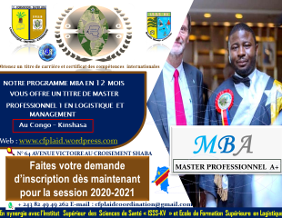 INSCRIPTION DE MASTER PROFESSIONNEL EN LOGISTIQUE