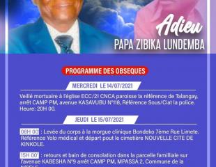 LES OBSEQUES DE PAPA ZIBIKA LUNDEMBA