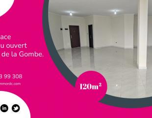 Deux superbes Open Space ou bureau ouvert identiques des 120m² très lumineux, au 1er & 2ème niveau d'un immeuble moderne. Situé à Gombe, sur boulevard du 30 juin