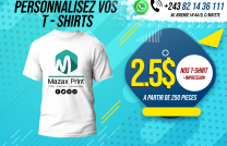 IMPRESSION T SHIRT JUSQU'A 1$  IMPRESSION POLO KINSHASA mediacongo