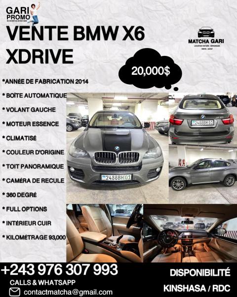 VENTE BMW X6 XDRIVE 53  KINSHASA 