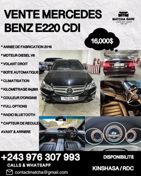 VENTE MERCEDES BENZ E220 CDI  KINSHASA