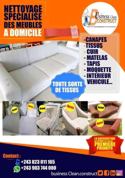 SERVICE PROFESSIONNEL DE NETTOYAGE MEUBLES