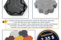 MOULE À PAVÉS DÉCORATIFS EN PLASTIQUE divers