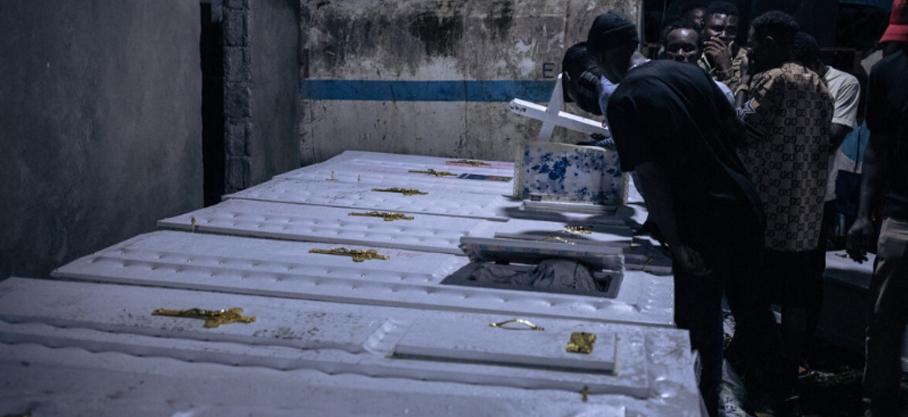 Nord-Kivu: 3 semaines après la tuerie de Goma, les familles enterrent leurs morts (© Photo Alexis Huguet/AFP)