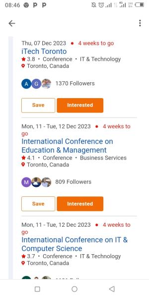 CONFRENCES et VISA DE TRAVAIL 