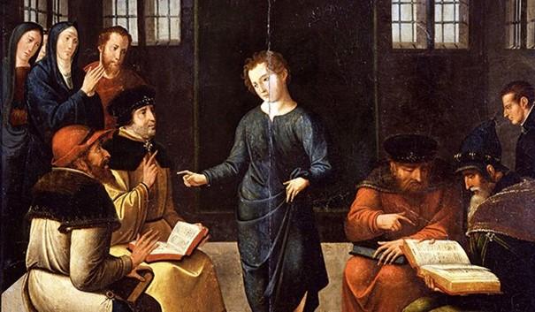 Jsus est crucifi. Une foule attire par ce spectacle linsulte les passants se moquent. Les chefs religieux le mettent au dfi de descendre de la croix. Il a sauv les autres