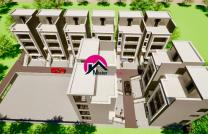 Vente des 2 villas identiques de 168 m² disponibles sur 10, avec 3 CHS autonomes, terrasse au rooftop, 4 places de parking, dans une concession aux alentours de Saut de Mouton 24. mediacongo