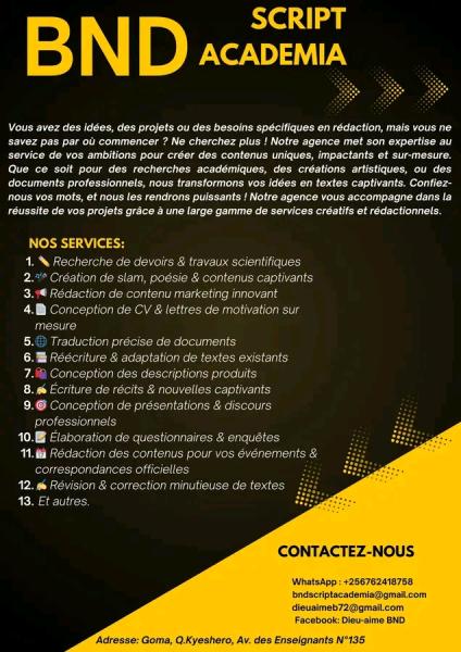 SERVICE DCRITURES 