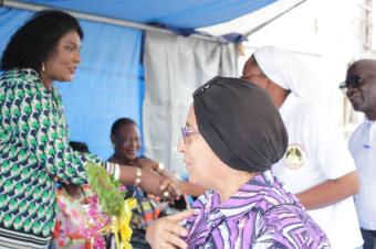 Kinshasa la dpute Nationale Marie Kyet Mutinga participe  une messe daction de grce dans une paroisse catholique  Tshangu