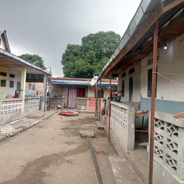 Parcelle avec 8 portes des locataires  vendre au Quartier maman Mobutu dans la commune de Mont Ngafula 