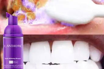 Mousse de blanchiment des dents correcteur de couleur limine efficacement la Plaque jaune les taches de fume nettoyage dentaire haleine frache