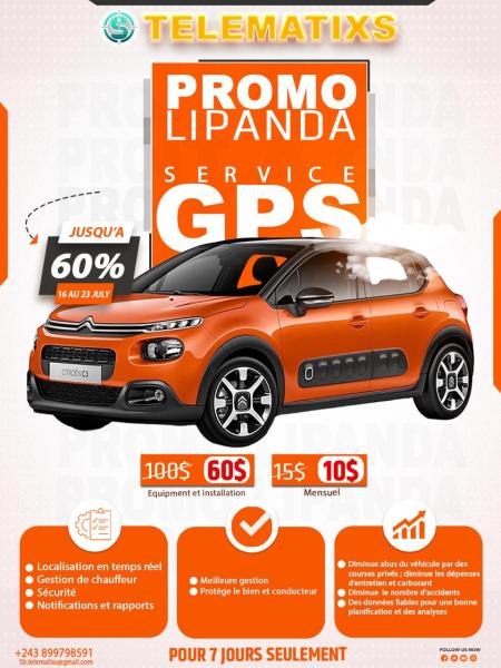 Grand Promotion de Service GPS de motos camions voitures