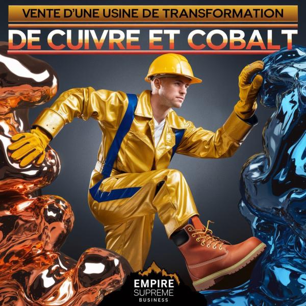  VENDRE  USINE DE TRANSFORMATION DE REMBLAIS CATHODE ET COBALT  UNE OPPORTUNIT INDUSTRILLE DEXCEPTION EN LUALABA