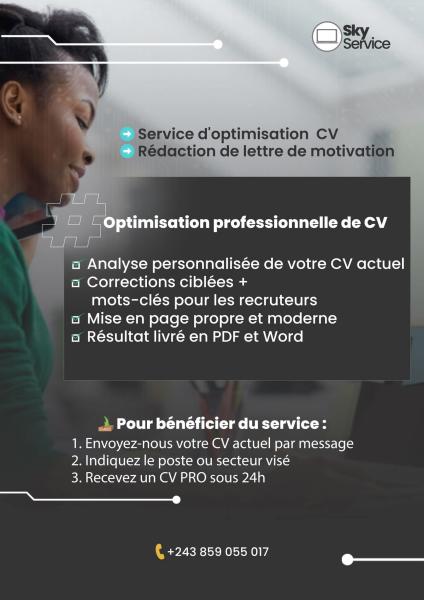 Service doptimisation CV et Rdaction de Lettre de motivation 