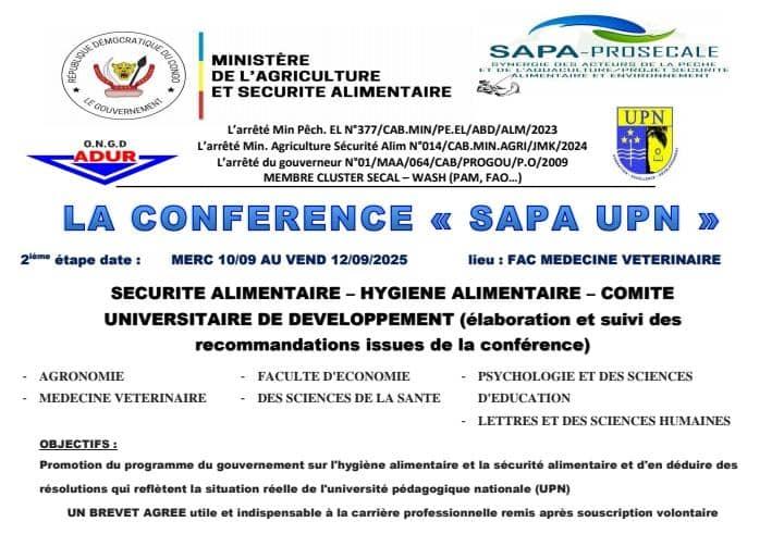 OFFRE DEMPLOI AU PROJET SAPA PROSECALE 