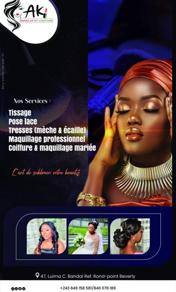 Sublimez votre beaut avec AK MakeUp  Coiffure 