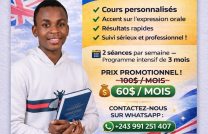 Formation d'anglais à domicile  mediacongo