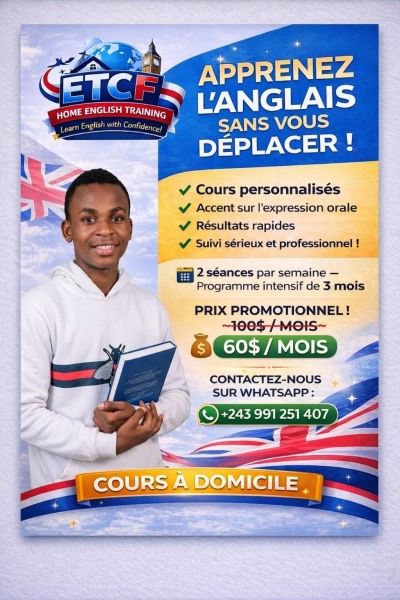 Formation danglais  domicile 