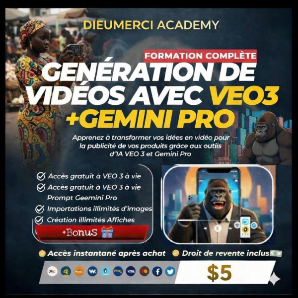 FORMATION COMPLTE DE GENERATION DE VIDOS AVEC LAI  VEO3GOOGLE FLOWSORA