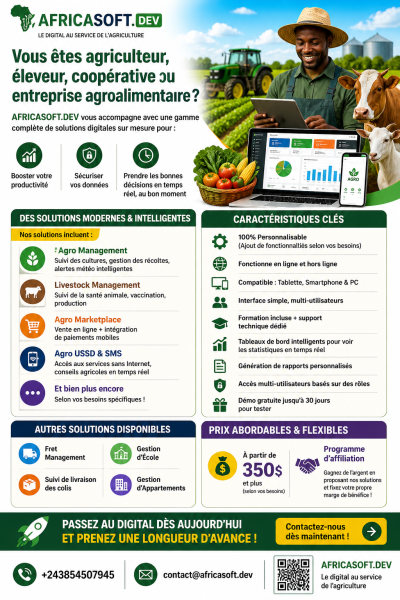 Solutions Digitales pour lagriculture et llevage 