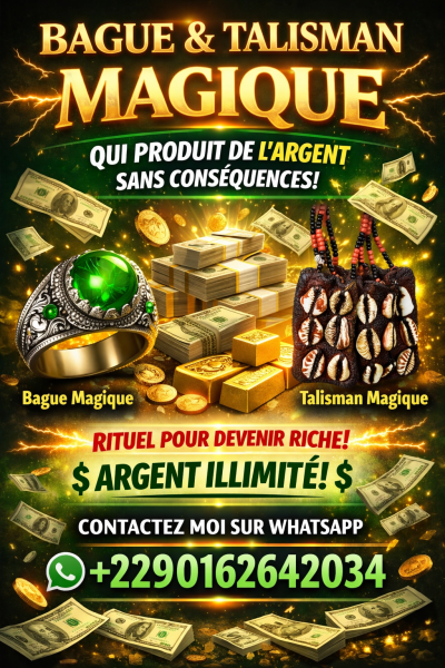 Bague Magique  Talisman Puissant pour Attirer lArgent Sans Consquences