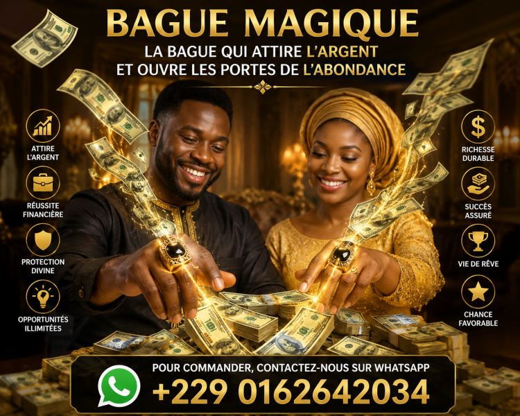 BAGUE MAGIQUE DE RICHESSE   Gnrez de largent  volont 