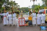 Six adeptes d’une secte religieuse arrêtés pour avoir démoli un monument historique de lion à Lubumbashi 