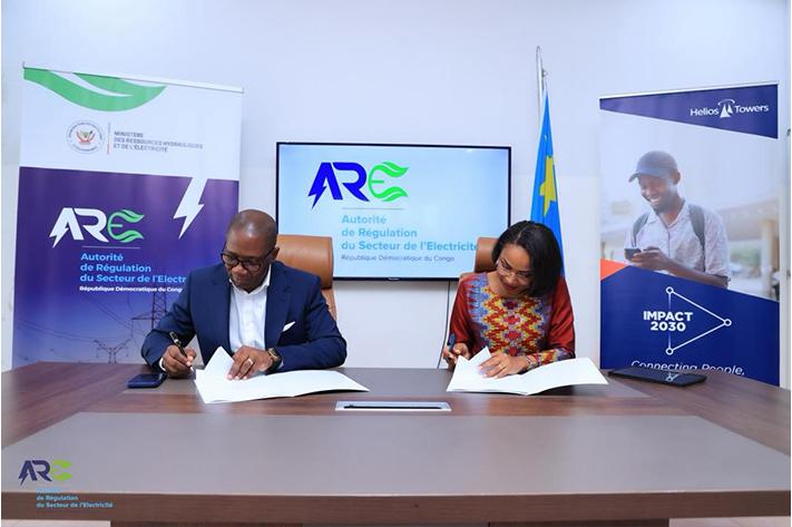 Helios Towers RDC et l’ARE concluent un partenariat stratégique pour sécuriser l’énergie des infrastructures de télécommunications en RDC