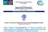 EIES relative aux travaux pour les systèmes d’alimentation en eau potable des Cites de Mweka et Luebo dans la province du Kasaï