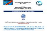 EIES relative aux travaux pour les systèmes d’alimentation en eau potable de la ville de Tshikapa dans la province du Kasaï