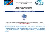 Rapport final de l’Étude d’Impact Environnemental et Social (EIES) relative aux travaux pour les systèmes d’alimentation en eau potable de la ville de Kikwit et la cite de Mangaï dans la province du Kwilu