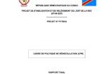 Rapport final du Cadre de Politique de Réinstallation (CPR)