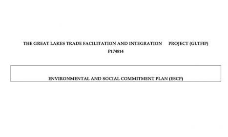 Infos congo - Actualités Congo - -Environmental and Social Commitment Plan (ESCP) 