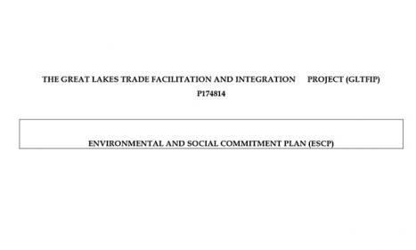 Infos congo - Actualités Congo - -Environmental and Social Commitment Plan (ESCP)