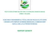 Page de garde de l'EIES des travaux de lutte contre l'érosion du Gîte d'emprunt de Kimwenza Mission dans la commune de Mont-Ngafula, dans la ville province de Kinshasa 