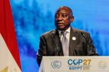 COP27: Ramaphosa critique des aides financières 