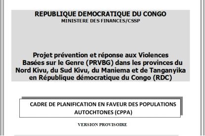 Infos congo - Actualités Congo - -Version provisoire de Cadre de Planification en faveur des Populations Autochtones (CPPA)