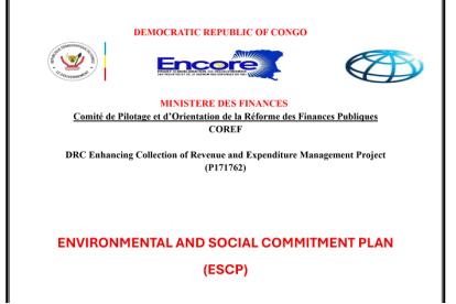Infos congo - Actualités Congo - -Updated Environmental and Social Commitment Plan (ESCP)