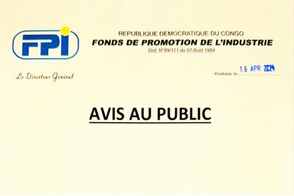 Infos congo - Actualités Congo - -FPI : Avis au Public d'une prétendue vente de l'Immeuble du Fonds de Promotion de l'Industrie (FPI) ex- SIMKHA