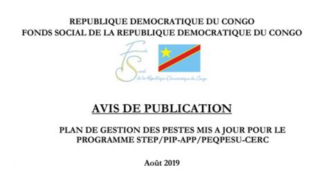 Infos congo - Actualités Congo - Kinshasa-Plan de Gestion des pestes mis à jour pour le programme STEP/PIP-APP/PEQPESU-CERC