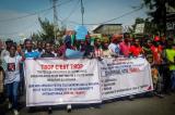 Goma, marche dispersée à la frontière entre la RDC et le Rwanda