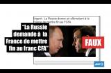 Non, la Russie n’a pas donné un ultimatum à la France afin de mettre fin au franc CFA