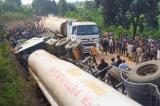 Mahagi : 2 camions citernes renversés sur la RN 27, des blessés et dégâts matériels notifiés